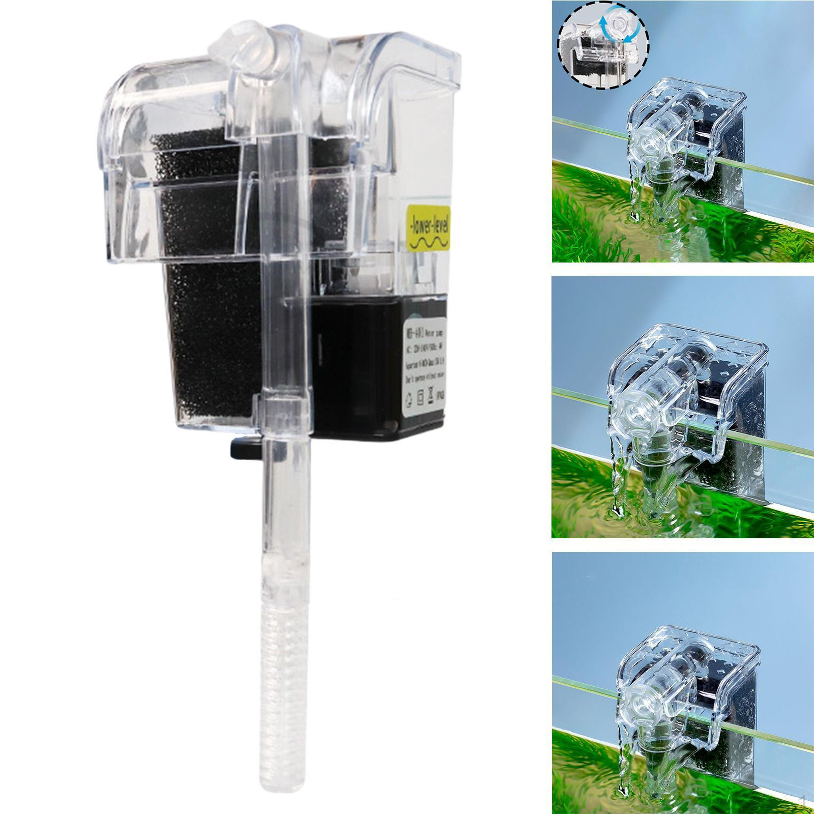 

Аксессуар для аквариума USB Легко установить Эффективный Навесной Тихая Система Фильтрации Регулируемый 8x6.5x10cm