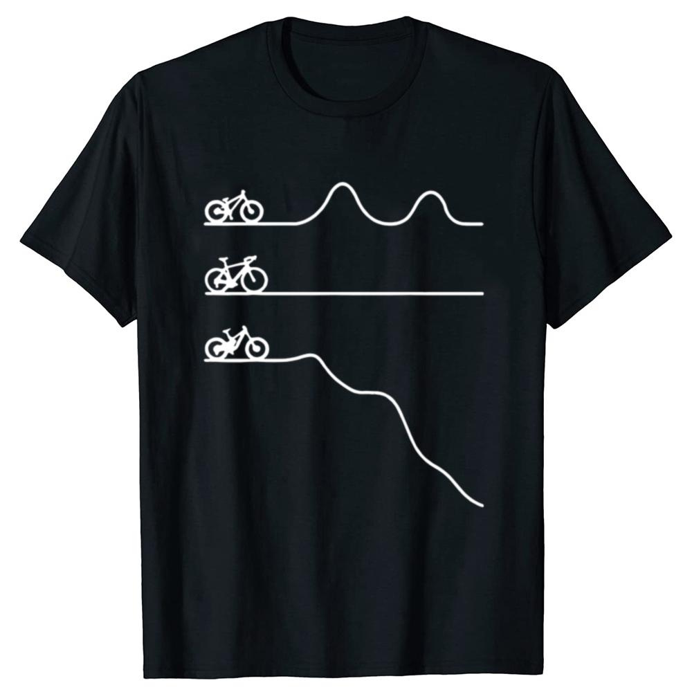 Funny Mountain Bike Downhill MTB Biking Cycling Biker T-shirts Men Fashion Casual Tshirt 100% Cotton Loose Oversized T Shirt
