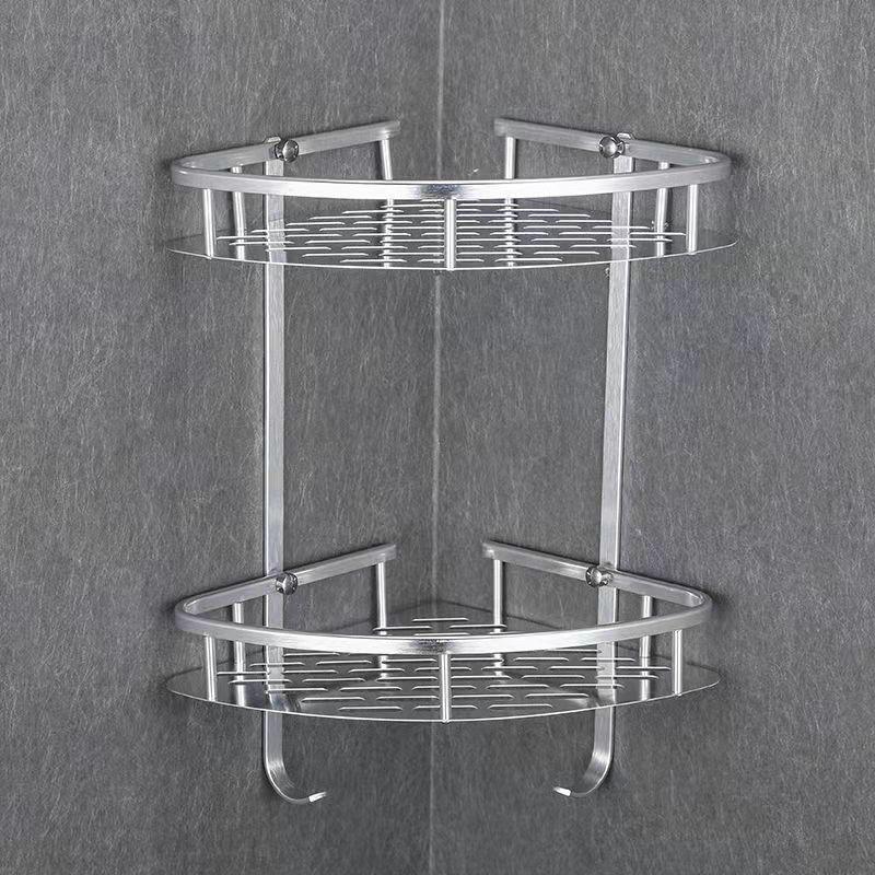 Punch-Free Space Aluminum Bathroom Shelf - Three-Layer Tripod with 1.2 Triangle Plate