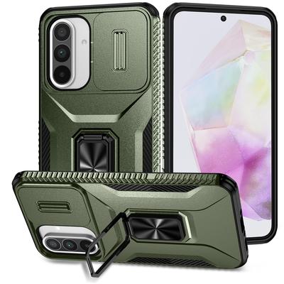 Custodia protettiva antiurto in TPU morbido e rigido in PC ibrido con supporto per auto e copriobiettivo per fotocamera per Samsung Galaxy S25 S24 S23 Ultra A16 A56 A26 A55 A15