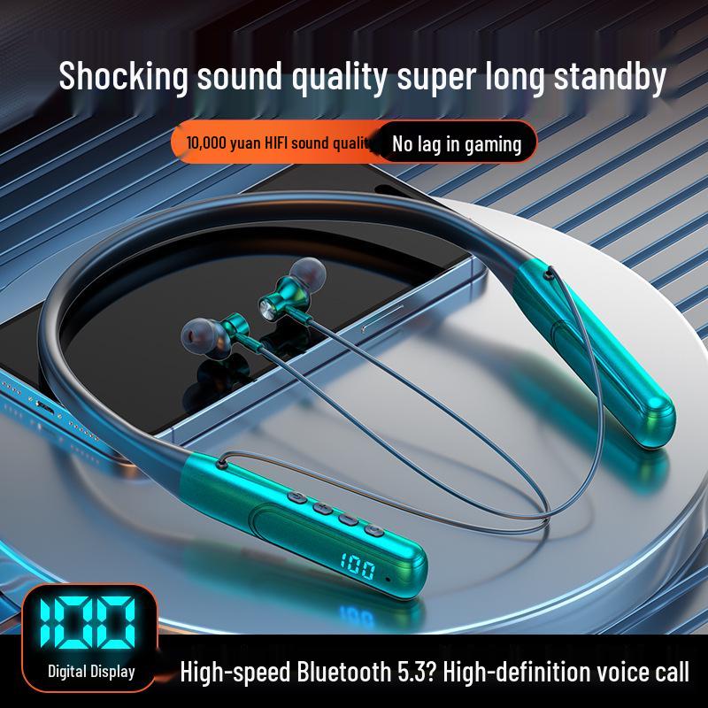 2025 Kabellose Bluetooth-Nackenbügelkopfhörer mit extrem langer Akkulaufzeit zum Laufen (Kompatibel mit Huawei & Apple)