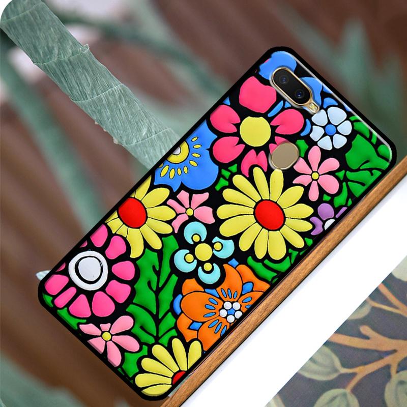 Groovy Flowers Hippie Bohemian Floral For OPPO A74 A54 A94 Case For OPPO A31 A53 A53S A5 A9 2020 A5S A15 A83 A91 A52 A72 Coque