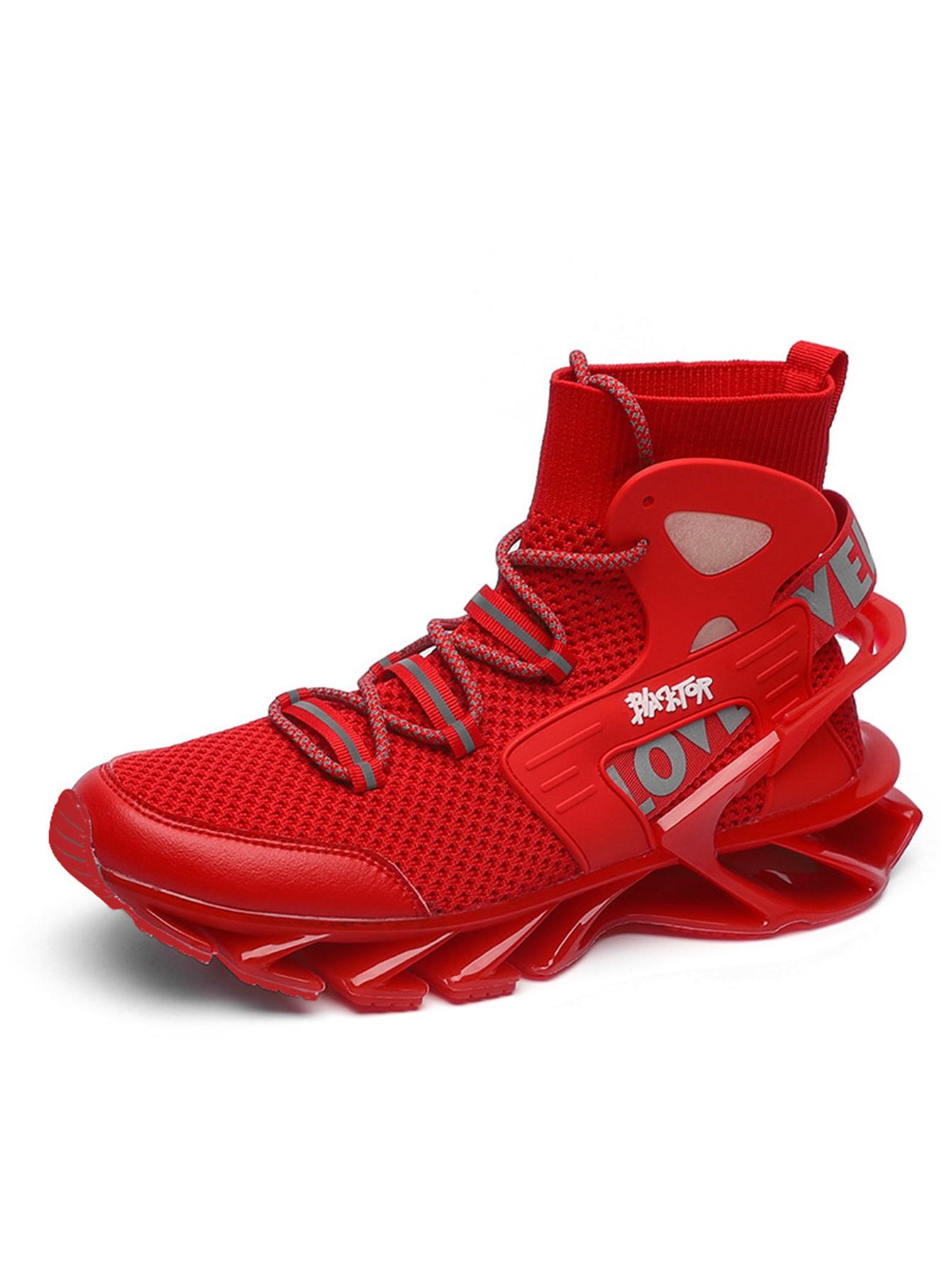 

Большой размер мужской прилив увеличивает мужскую амортизацию беговые осенние дышащие толстые подошвы мягкие баскетбольные спортивные кроссовки для бега 48 красный