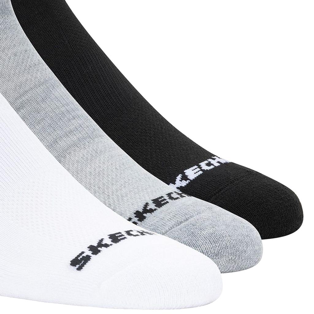 Skechers 3PPK Qtr Crew Socks, Unisex white Socks