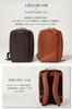 Leather Laboratory Men's Genuine Leather Business Backpack, Fits A4 Size, 15.6" Laptop, Natural Grain Leather, Large Capacity, Lightweight, Square