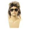 Men's 80s Disco Costume Accessories Set Women Hippie Costume Set Curly Wig Necklace Sunglasses for Disco Theme Party