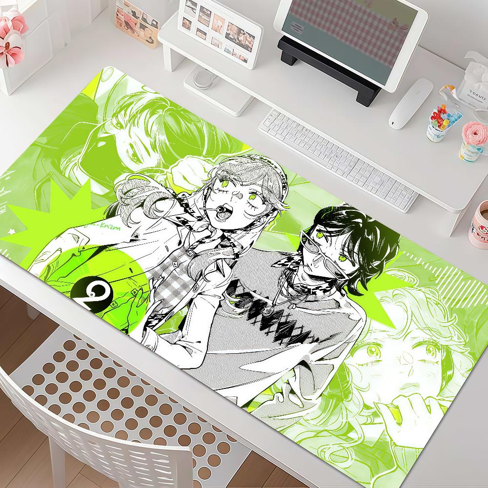 Manga Tgswiiwagaa Cute Mouse Pad Anti Slip Rubber Edge Locked Thickened Laptop Gaming Desk Mat