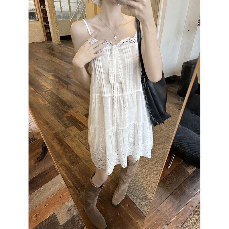 

Autumn Daisy Lace Princess Suspender Dress for Women One Size