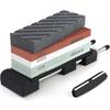 Akizora Knife Sharpening Stone, 400mm, 1000mm, 2000mm, 6000mm, Double-Sided, with Universal Whetstone Stand, Surface Resurfacing, and Fixed Angle Hold