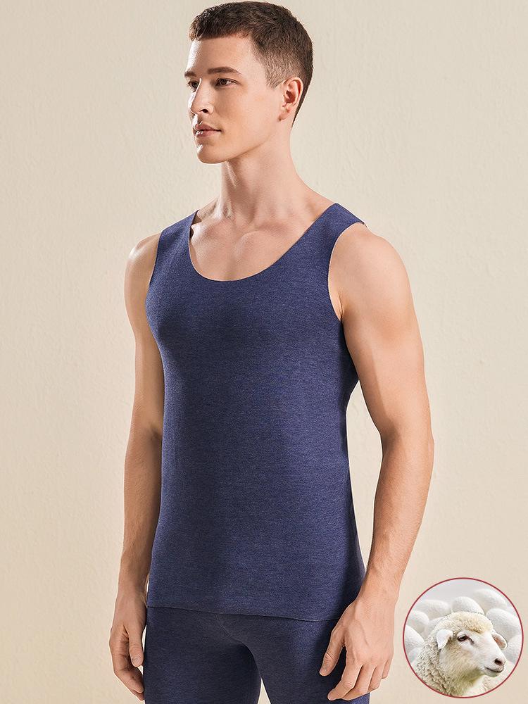 Silk Wool Warm Couple Vests - Men's & Women's Seamless Fleece-lined Base Layer for Autumn/Winter