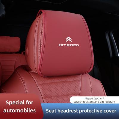 Leather Car Pillowcase Car Supplies Headrest Cover For C1 DS3 C2 C3 Vts C4 Saxo C4L C5 C6 C8 Xsara C3-XR Picasso