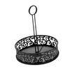 Fruit Basket with Handle Round Storage Tray for Kitchen Counter Dining Table pattern