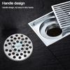 5pcs/set 4CM/5.4CM/6.5CM/7CM/7.5CM Stainless Steel Floor Drain Cover Round Anti-Clogging Shower Drain Strainer for Bathroom