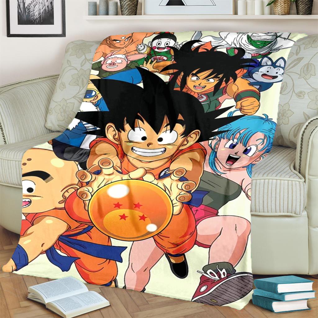 Warm Comfortable Dragon Ball! Flannel Blanket for Bedrooms, Sofas, Beds, Chairs, Picnics and Travel