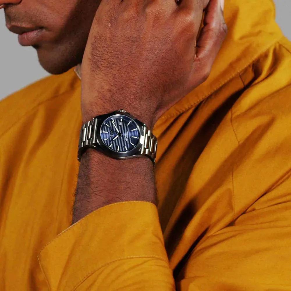 BOSS Strike Blue Dial Stainless Steel Grey Gents Quartz Watch 1514175