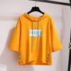 2024 Summer Women's Korean Style Hooded Short Sleeve T-shirt: Loose Fit, Perfect for Female Students
