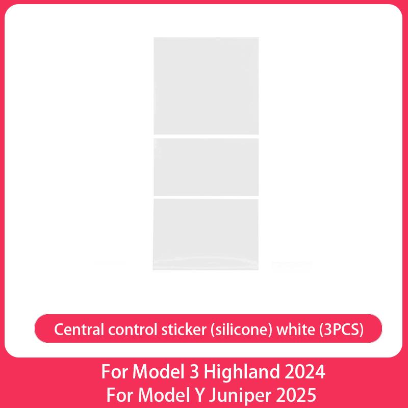 For Tesla Model Y Juniper Central Control Panel Electrostatic Adsorption Sticker Model 3 Highland Console Protect Silicone Cover