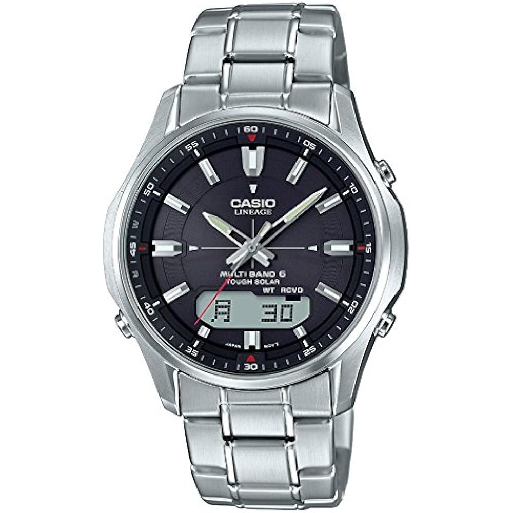Casio] Wristwatch LINIEGE [Genuine Japan] Electric Wave Solar LCW-M100DE-1AJF Men s Silver