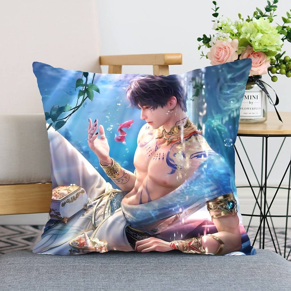 Cute Rrafayel Llove And Deepspace Throw Pillow Covers Pattern Cushion Cover Suitable For Sofa Bedroom Car Pillow Cover
