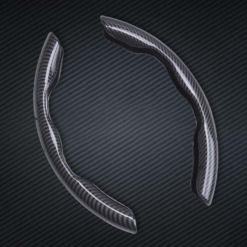 Car Steering Wheel Cover Carbon Fiber Pattern Ultra-Thin Non-Slip Four-Season Universal Handle Cover D-Type Sweat-Absorbent Interior Car Accessories