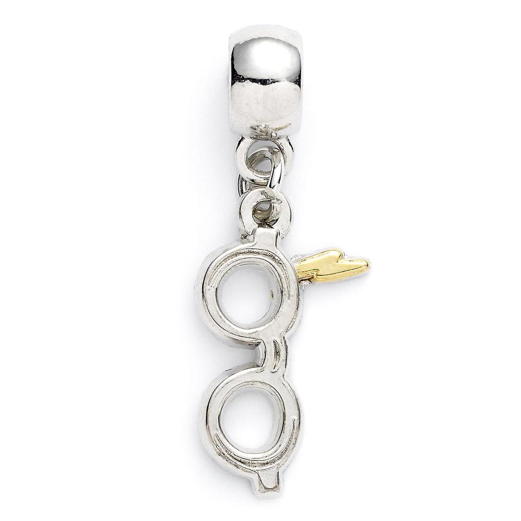 Harry Potter Lightning Bolt with Glasses Slider Charm Silver