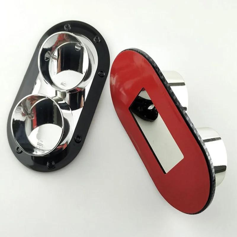 Univerzálny 1ks Auto Zadný nárazník Dvojitý výstup Zadný tlmič výfuku Koncovka tlmiča Nálepka hrdla Dekoratívne pre Toyota VW Honda Accessori