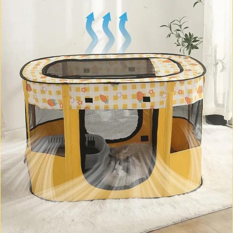 Foldable Pet Playpen - Portable Cat Delivery Room Tent Indoor Outdoor Dog Kennel Crates Pet Birthing Center Essential Supplies