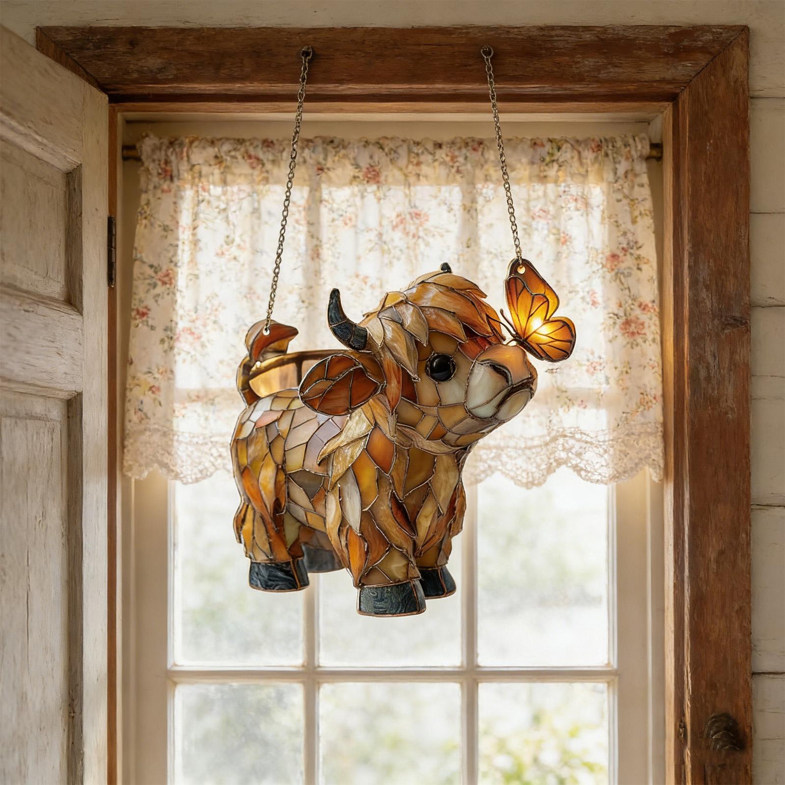 

Acrylic Pendant For High-low Cow Butterfly Light Catcher One Size