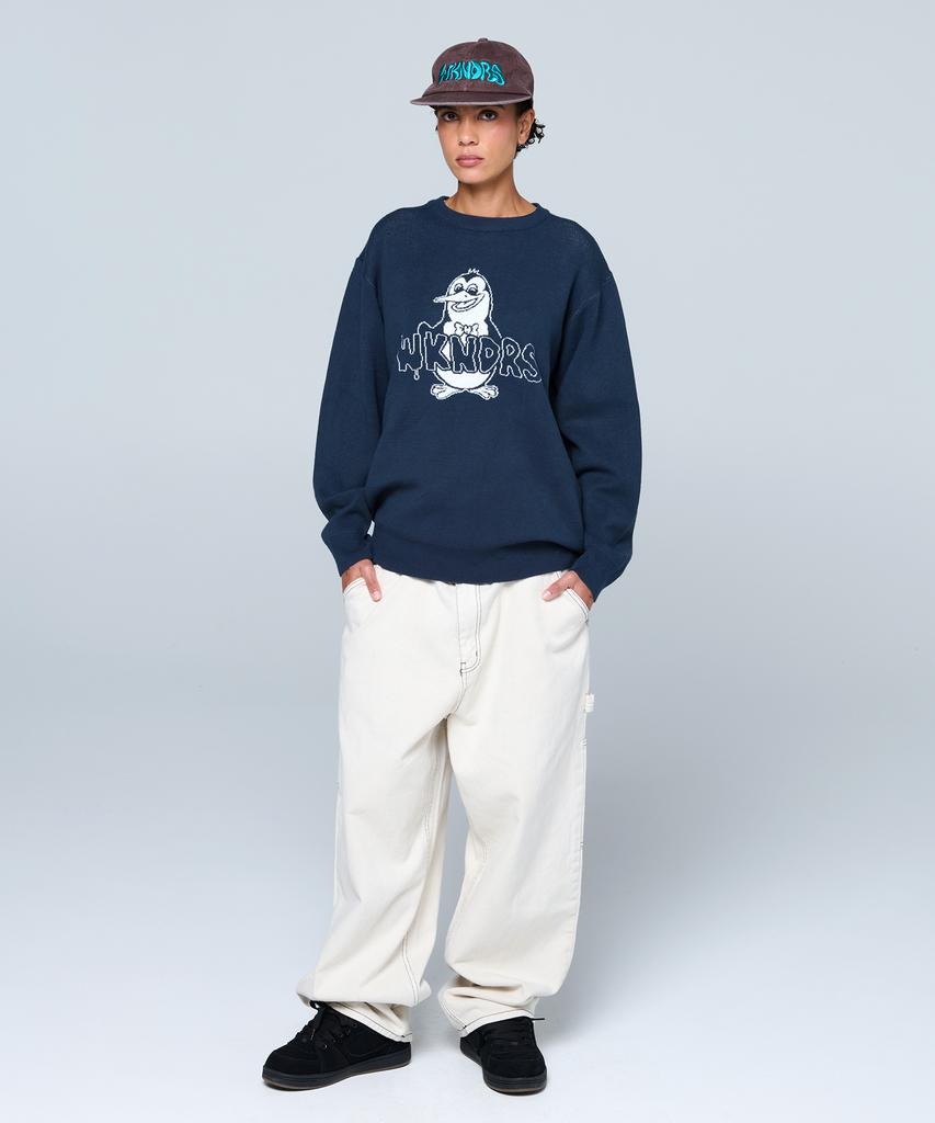 WKNDRS Penguin Knit Sweater (Navy)