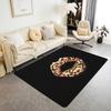 Erosebridal Lucky 8 Ball Area Rugs for Living Room 3x5 Leopard Print Cherry Non Slip Rug Trendy Cheetah Decorative Washable Rug Modern Funky