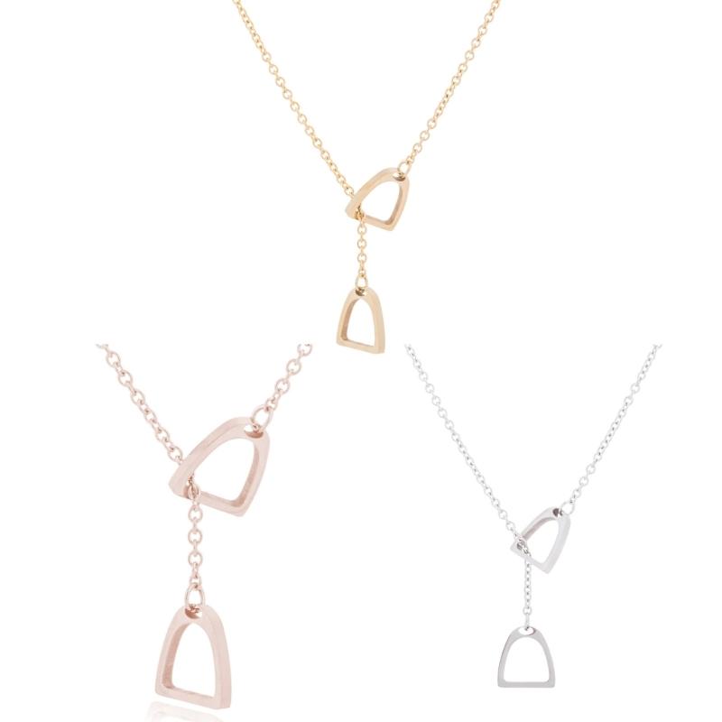 Elegant Horse Stirrup Necklace Modern Horse Stirrup Necklace Elegant Western Necklace Ornament For Trendy Women