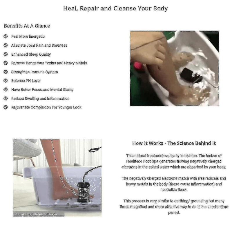 Ionic Foot Spa Detoxify And Cleanse At Home - Ionic Detox Foot Spa Machine To Detoxify Your Body AndNo basin included