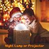 Proyector de Luz Nocturna con Altavoz BT Cielo Estrellado Estrella Gira Lámpara de Noche para Dormitorio Decoración Navidad Niños Bebé Regalo
