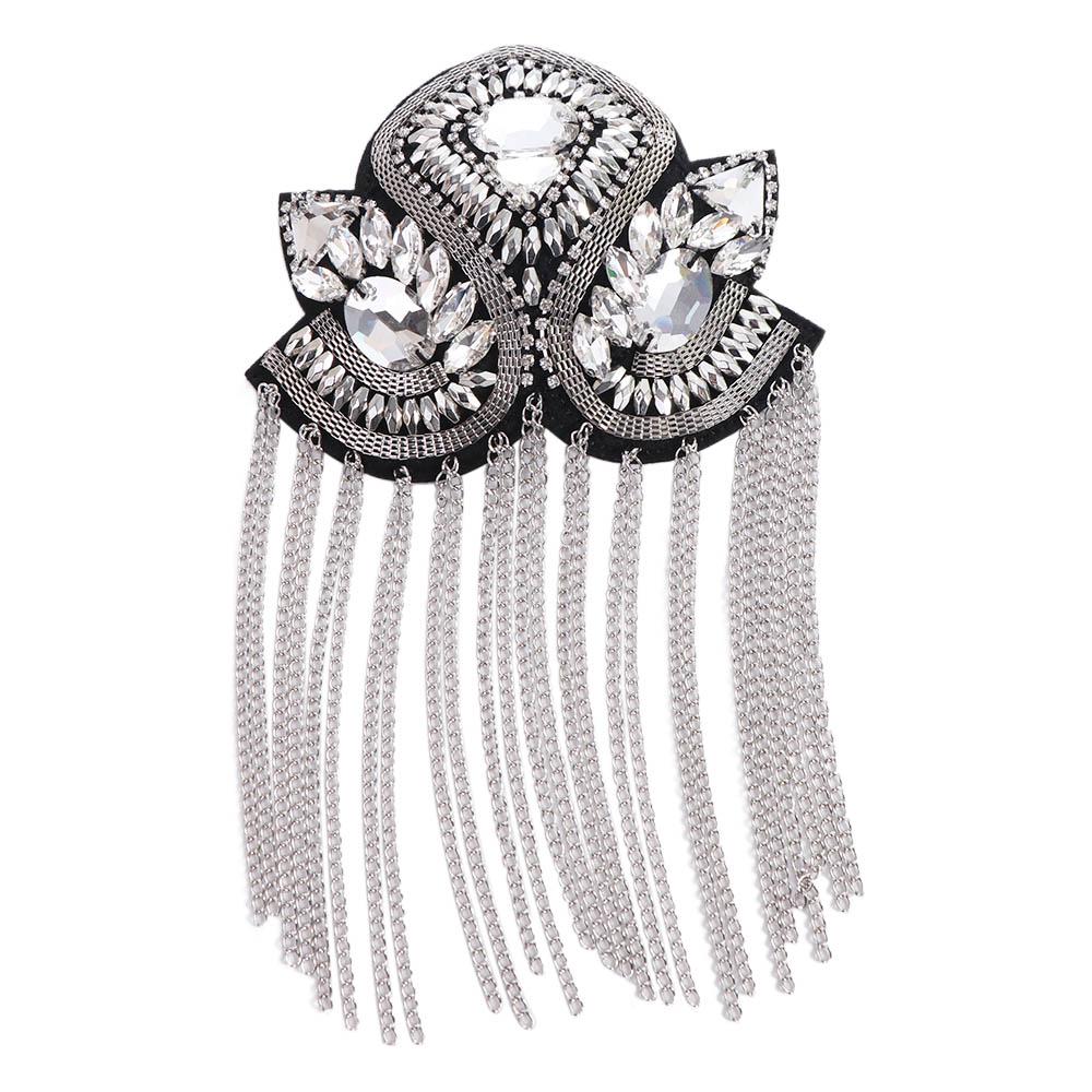 Exquisite Epaulets Shoulder Board Rhinestone Punk Shoulder Flash Shiny Cool Theatre Armband Party