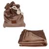 [A0543] - Brown 'Scarlett' Velvet Blanket (with Pouch! ) - 120x150cm