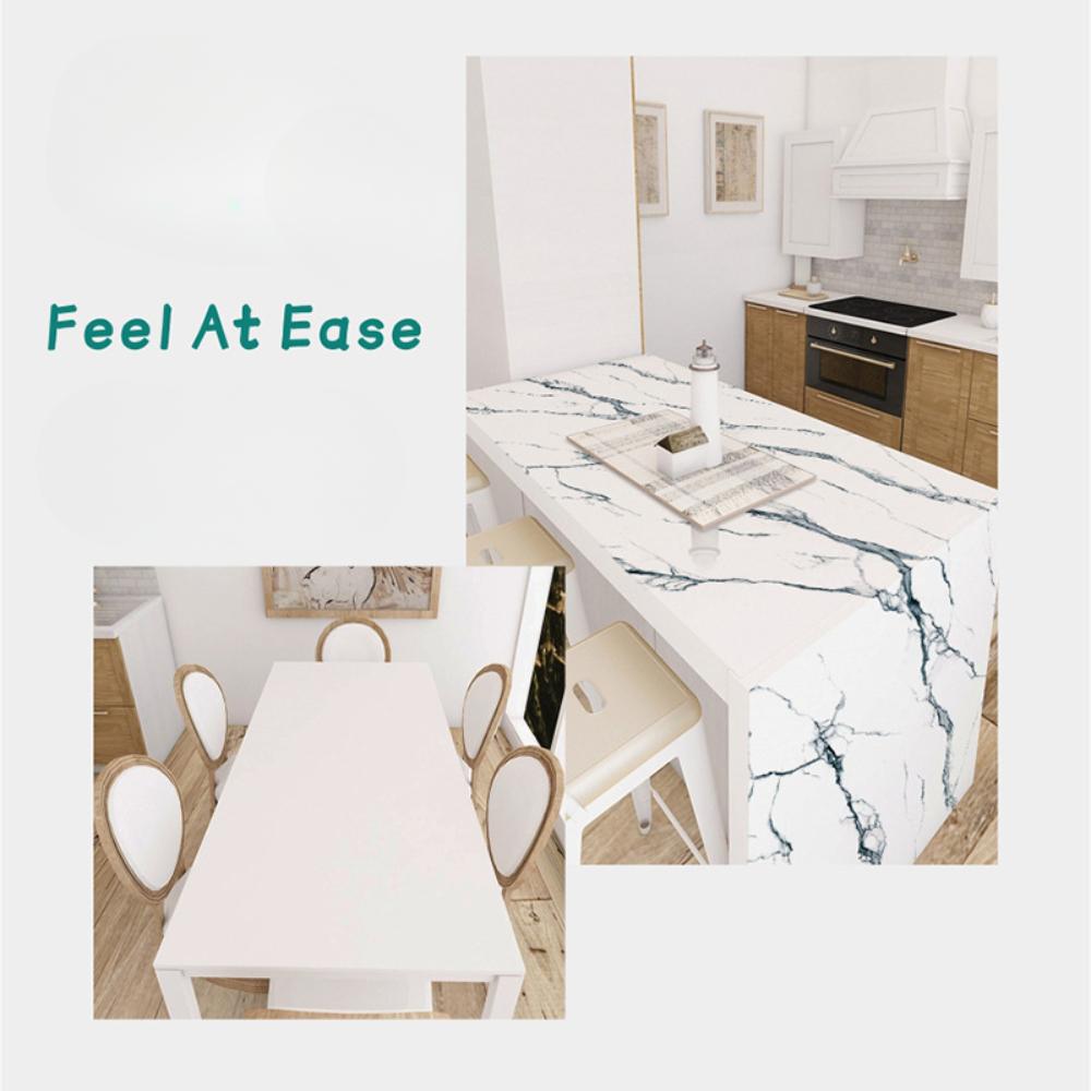 Marmură Bucătărie Film rezistent la ulei Sobă impermeabilă rezistentă la umiditate Tapet autoadeziv Blat Renovare dulap autocolant gresie