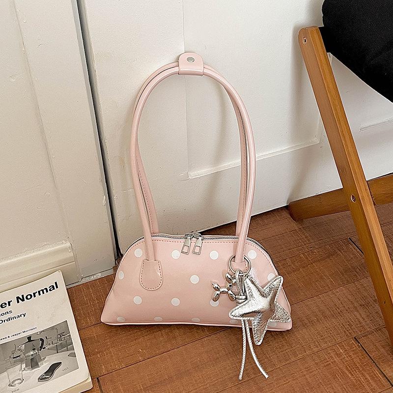 Polka Dot One-Shoulder Crossbody Bag - 2026 Fashionable Korean Mini Handbag for Women