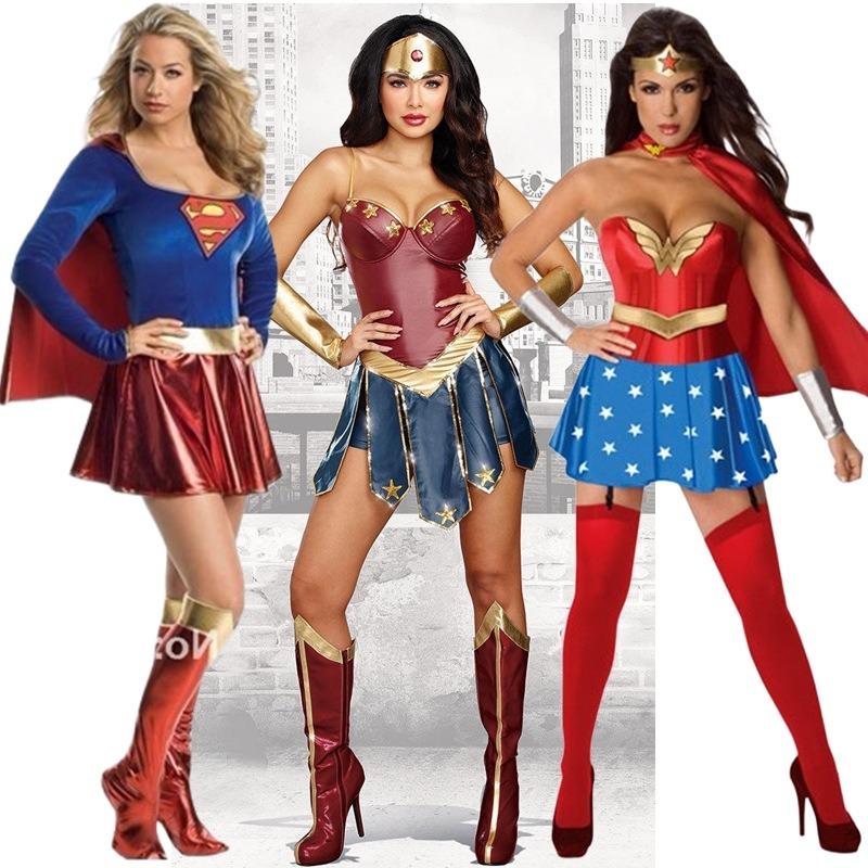 Halloween show costumes cosplay adult cos wonder woman stage costumes sex clothes spot superman