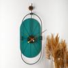 MUYIKA Senator Green Decorative Hand Made Colorful Silent Mechanism 77x29 Cm Wall Clock