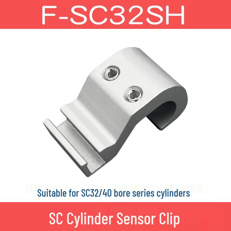 Aluminum Mounting Bracket for SC Cylinder Magnetic Switch (F-SC32/63/80/125/160/250SH Sensor Clip)