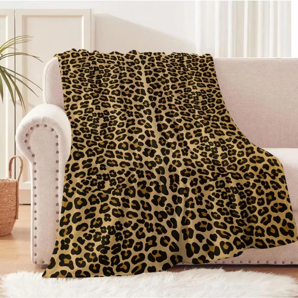 Vikama Růžová s leopardím vzorem Flanelová deka na gauč postel kout Dekorace Měkká do ložnice na denní spaní Deka Y2K Dívčí Dárek k narozeninám Domů