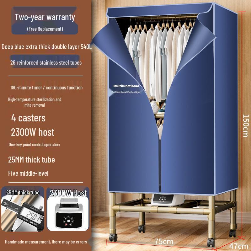 Compact Home Clothes Dryer with Rapid Drying