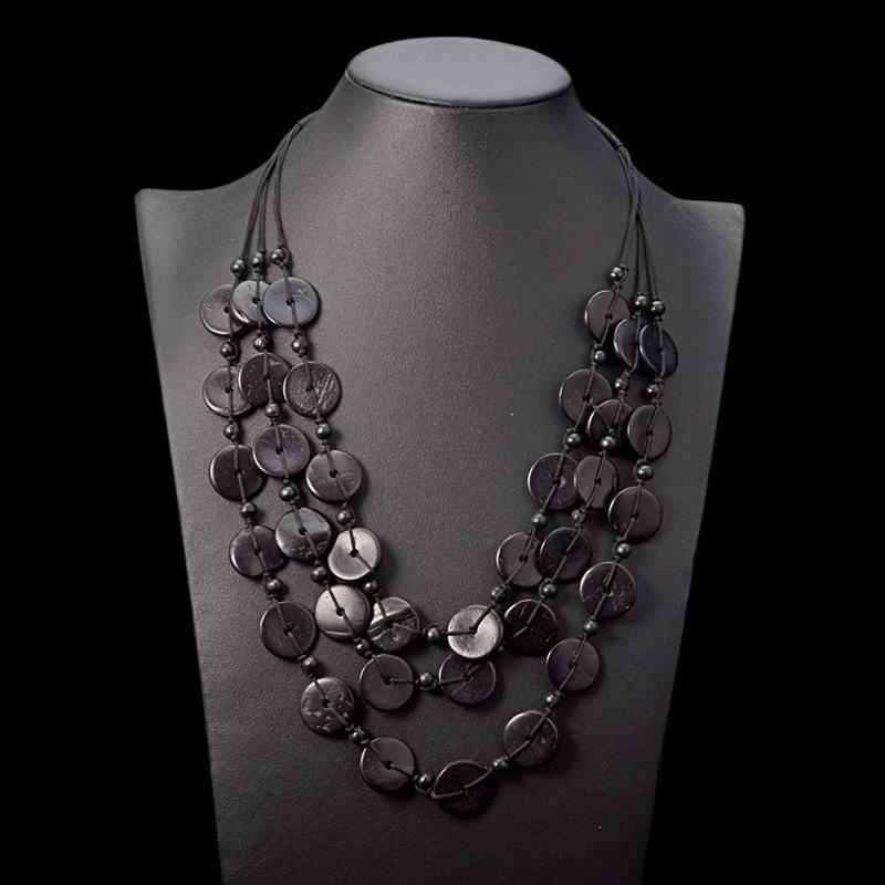 JMXD - Fashion Exaggerated Bohemian Necklace European and American Vintage Ethnic Style Handmade Beaded Women's Accessories