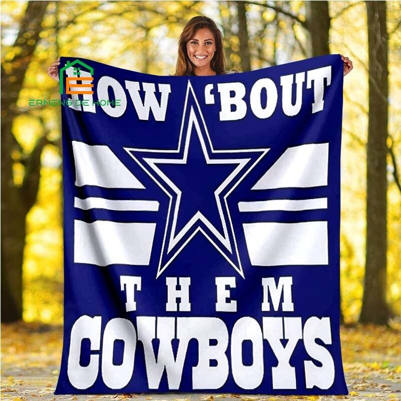 American Football Team Dallas Cowboys Weiche Überwurfdecke aus Flanell für Wohnzimmer/Schlafzimmer, warme Decke für Kinder, Erwachsene, ältere Menschen