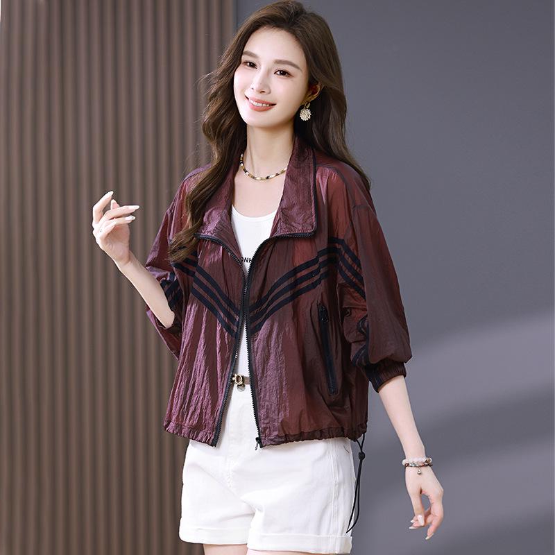 

Женская куртка для защиты от солнца маленького размера - Короткая, свободная, большого размера, легкая и дышащая для лета 2024 M