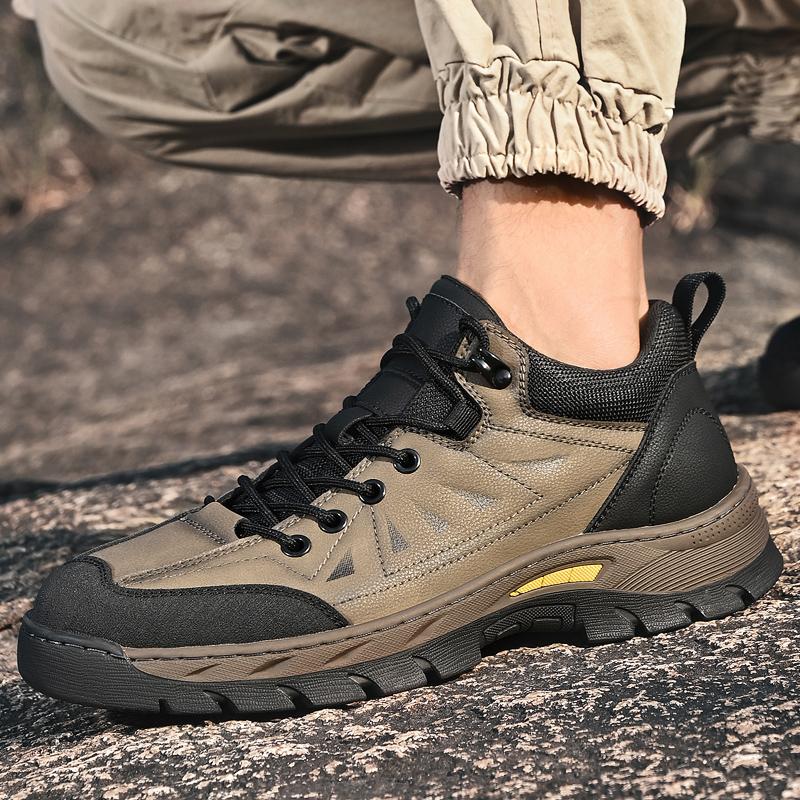 Latest Men Hiking Shoes Wear-resistant Non-slip Outdoor Sneaker Climbing Shoes Trekking Hunting Breathable Sports Leather Shoes