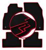 Tapis de sol en velours avec bordure rouge pour: Chevrolet Cruze hayon, berline, break (2008-2016)