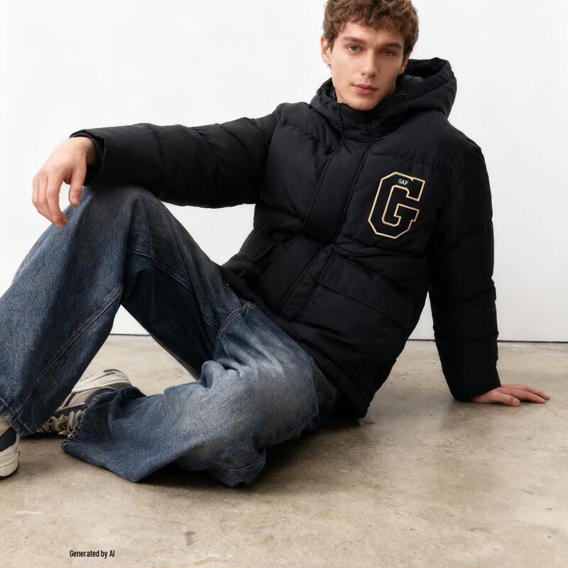 Gap Men's Windproof Hooded Down Jacket