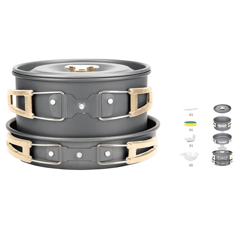 Quyoubang Outdoor Camping 10-Piece Pot Set