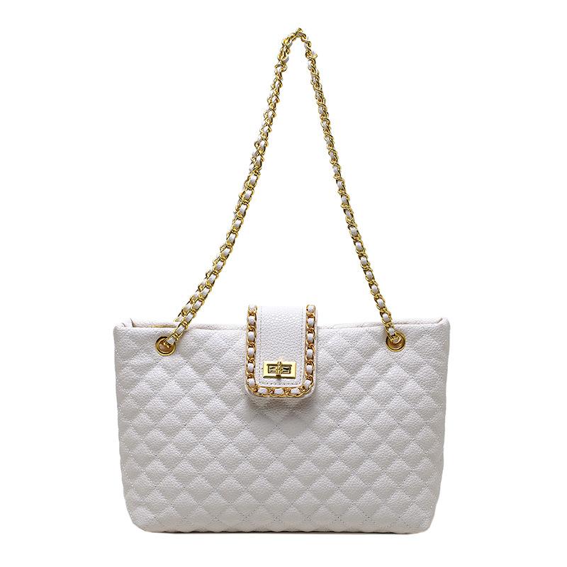 

Women s bag handbag plus design diamond chain tote bag large capacity 32cmX13cmX20cm бежевий